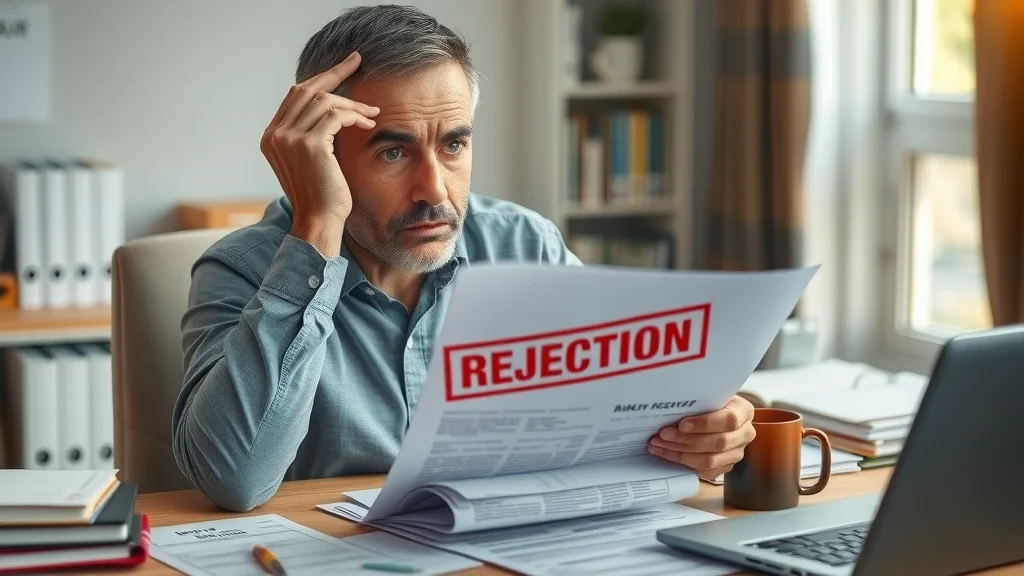 Concerned adult reviewing rejected documents for apostille in the usa, denied due to mistakes or missing information.